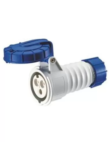 Prise mobile étanche Gewiss 3P 16A 400V 6H à câblage rapide GW63030 - Prises industrielles